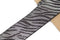 Metallic Dark Brown and Silver Zebra Print Elastic Band Elastic Trim Wide 3 inches width 28 inches length ELT00019